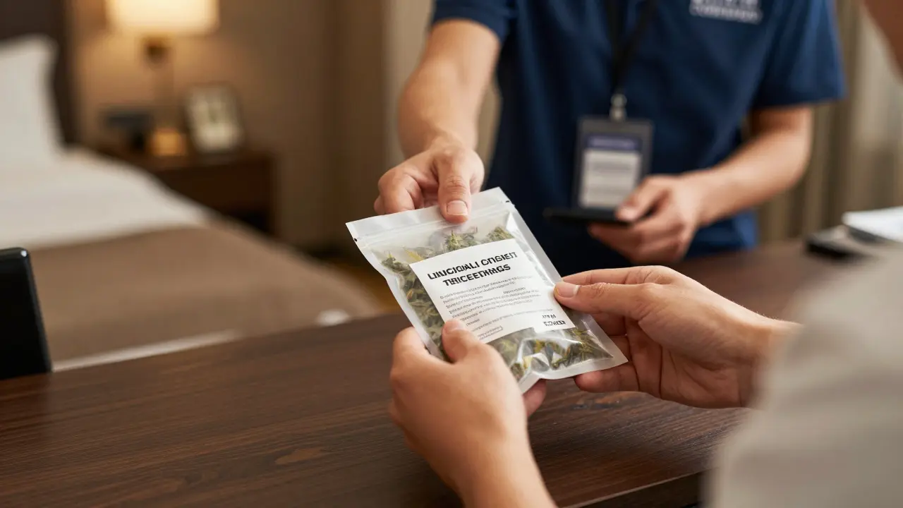 Doručení konopných produktů přímo do hotelu po příletu