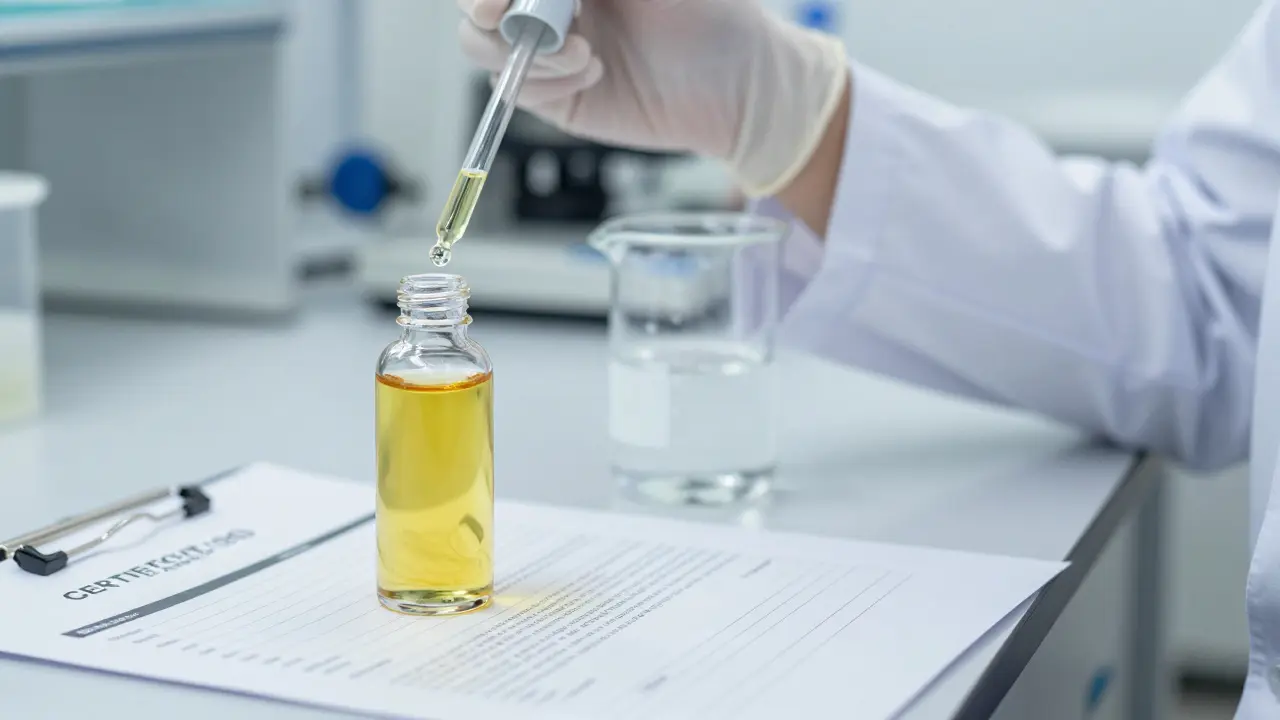 Laboratorní testování kvality konopného oleje pro bezpečnost produktu