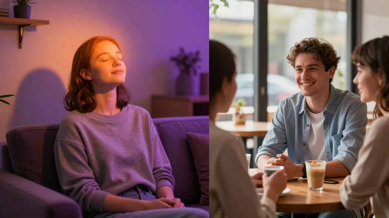 Porovnání relaxace s HHC a sociálního užívání Delta 8