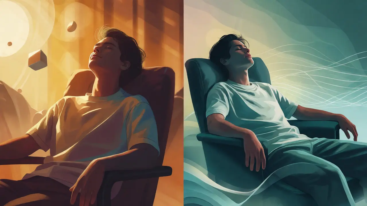 Rozdělený obraz relaxace mysli a těla